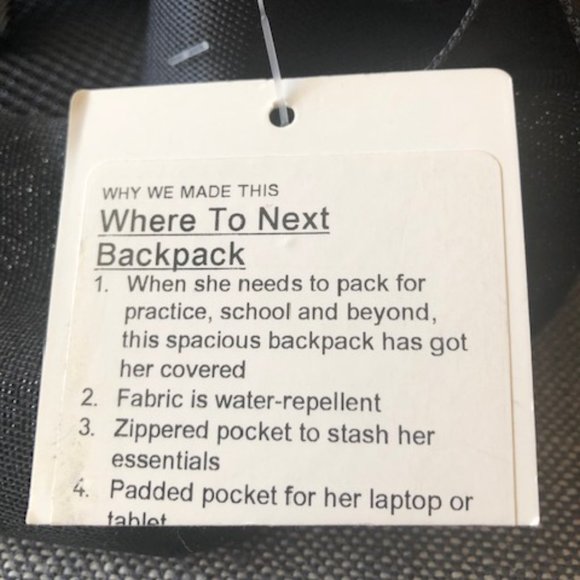 NEW Ivivva by Lululemon Where to Next Backpack in Black Glitter - Picture 7 of 7